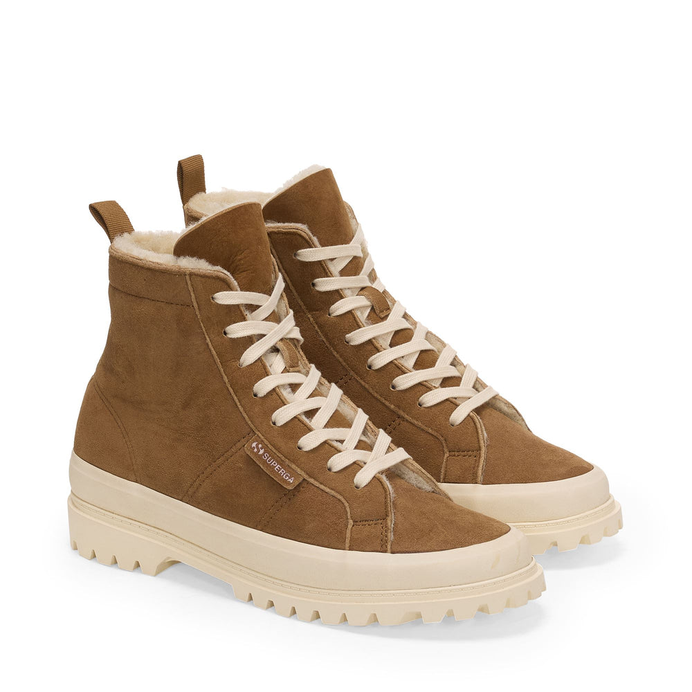 2341 ALPINA SHEARLING - Ankle Boots - Mid Cut - Unisex - Brown Curcuma-FOff White 02