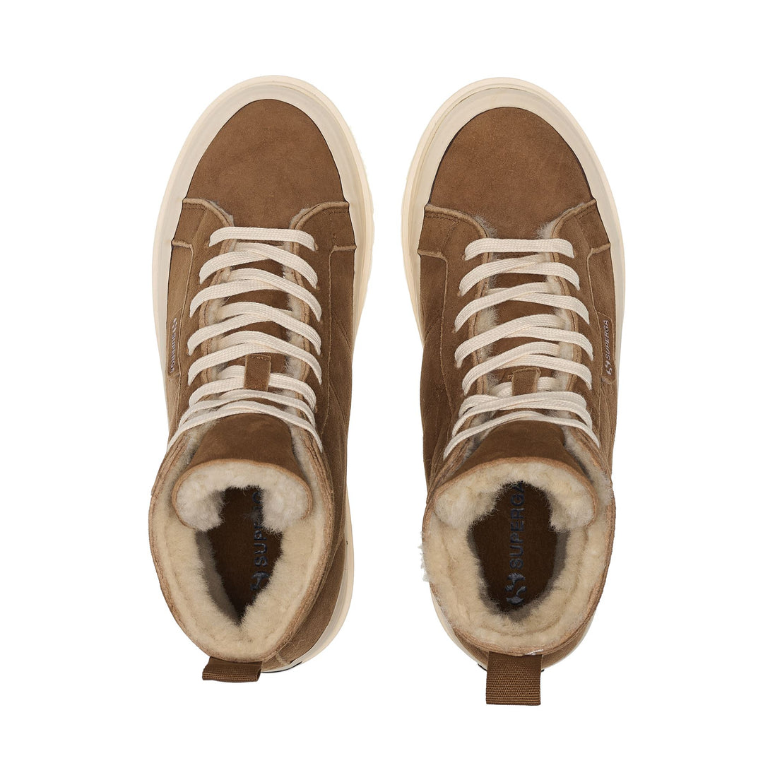 2341 ALPINA SHEARLING - Bottines - Coupe mi-haute - Unisexe - Brown Curcuma-FOff White main
