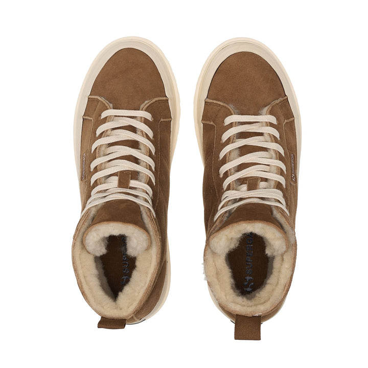 2341 ALPINA SHEARLING - Bottines - Coupe mi-haute - Unisexe - Brown Curcuma-FOff White 4