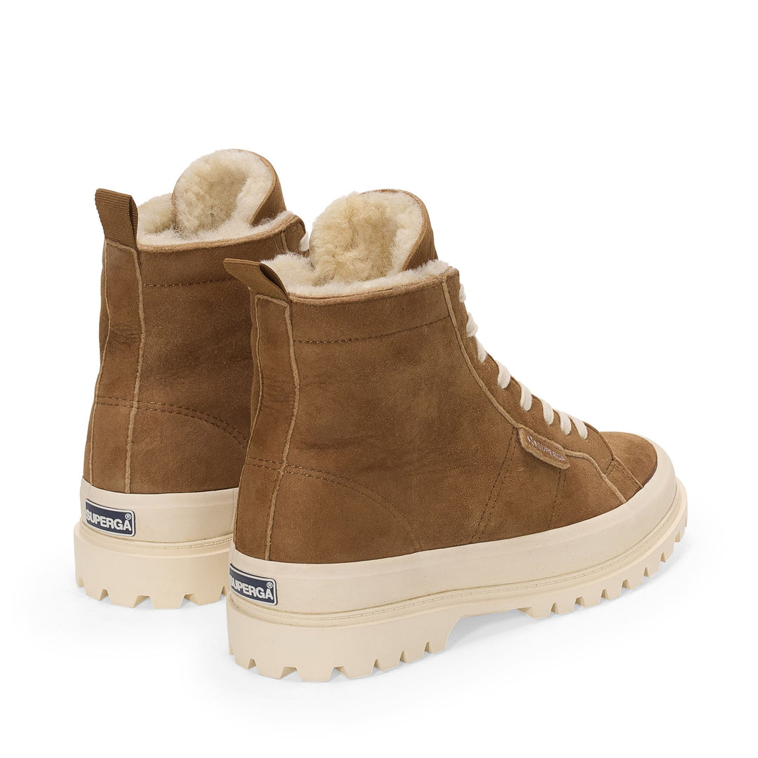 2341 ALPINA SHEARLING - Bottines - Coupe mi-haute - Unisexe - Brown Curcuma-FOff White main