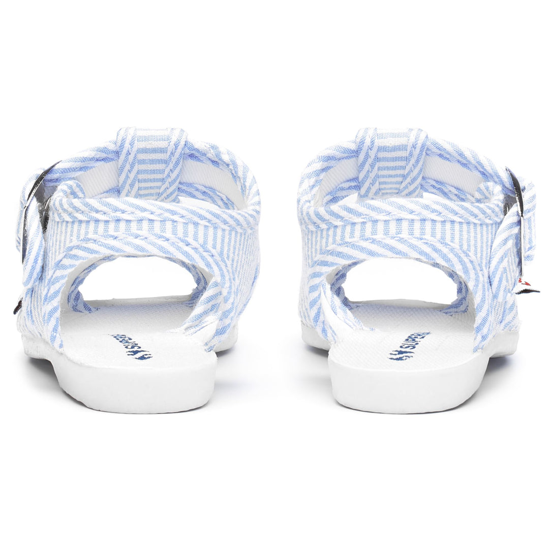 Sandals Boy 1200 KIDS SANDALS STRIPES Sandal WHITE-AZURE STRIPES Detail (jpg Rgb)			