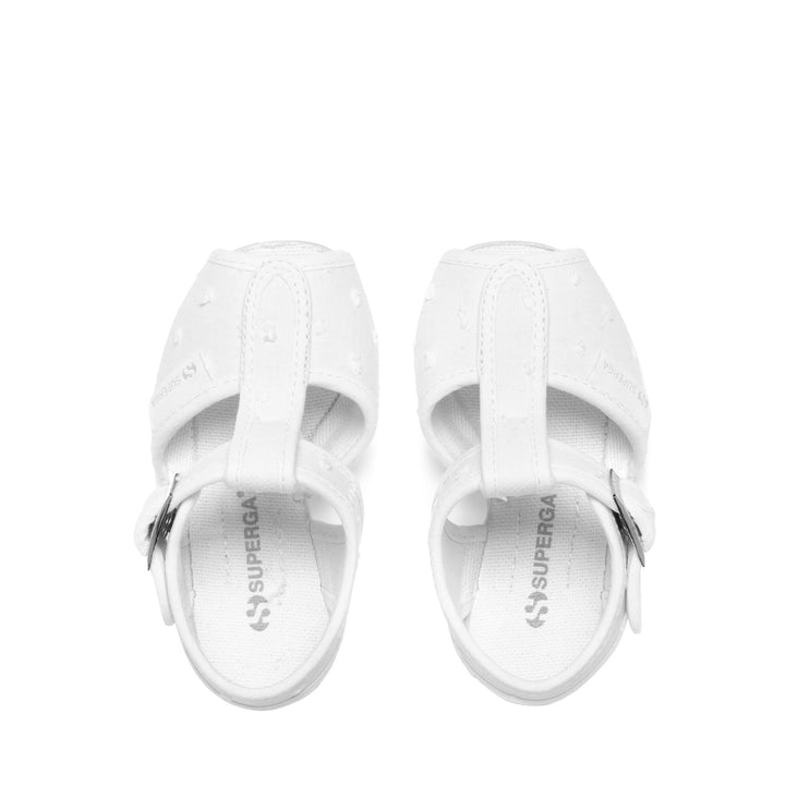 Sandals Girl 1200 KIDS SANDALS PLUMETIS Sandal WHITE Dressed Back (jpg Rgb)		