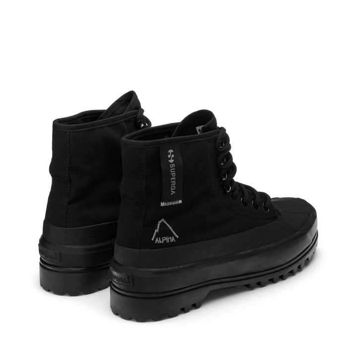 Ankle Boots Unisex 2481 ALPINA RIPSTOP Laced TOTAL BLACK Dressed Side (jpg Rgb)		