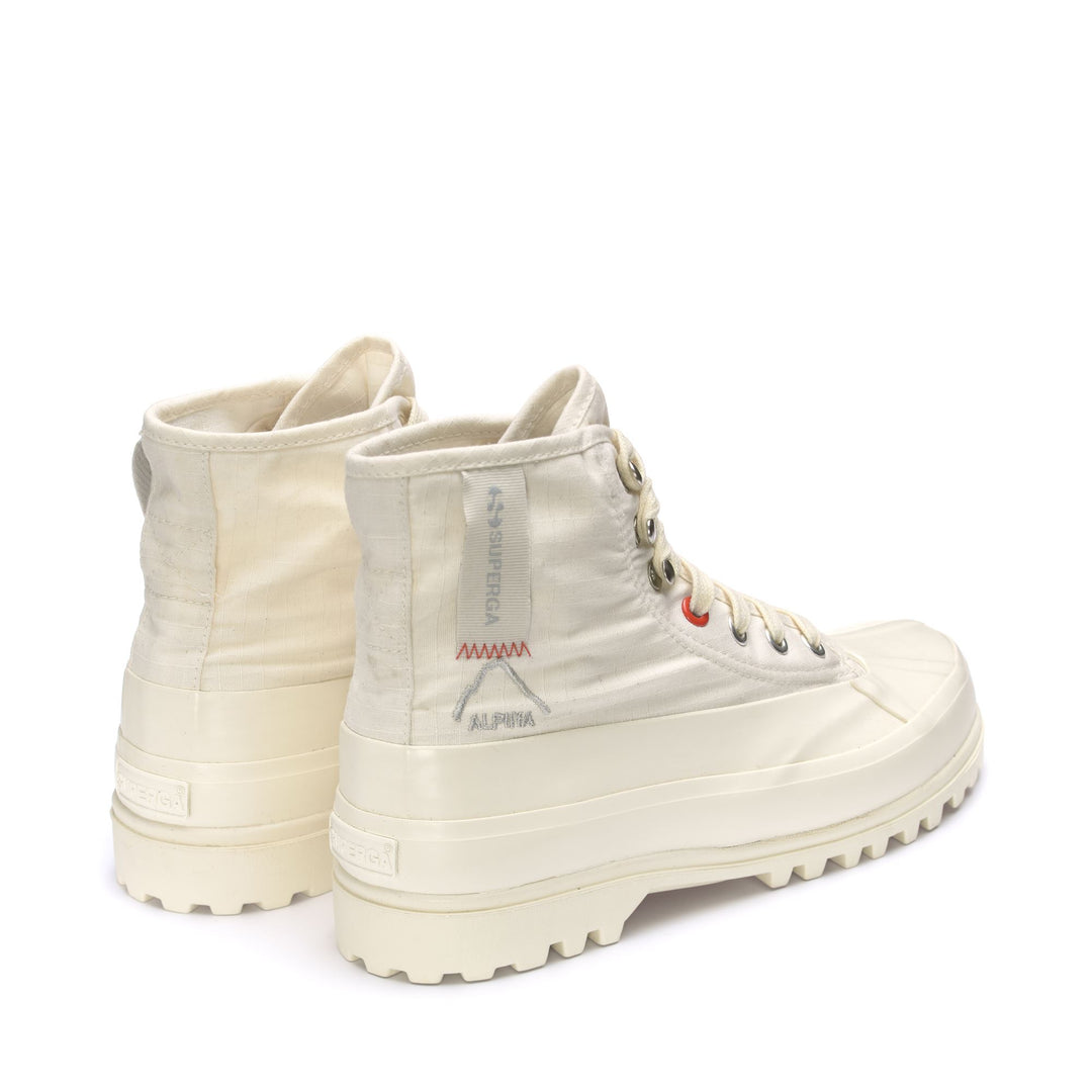 Ankle Boots Unisex 2481 ALPINA RIPSTOP Laced BEIGE NATURAL-ORANGE TOMATO Dressed Side (jpg Rgb)		