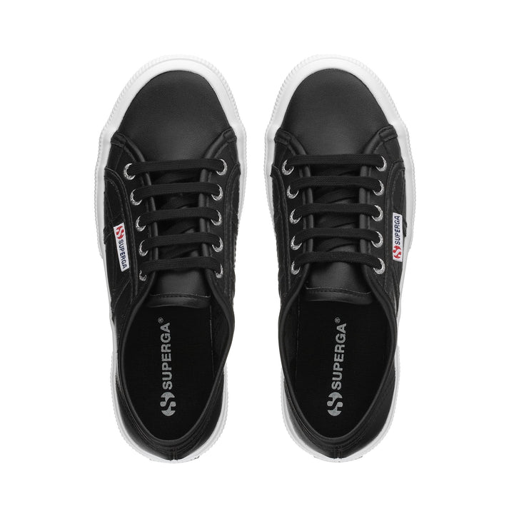 Le Superga Unisex 2750 VEGAN MATERIAL Sneaker BLACK Dressed Back (jpg Rgb)		
