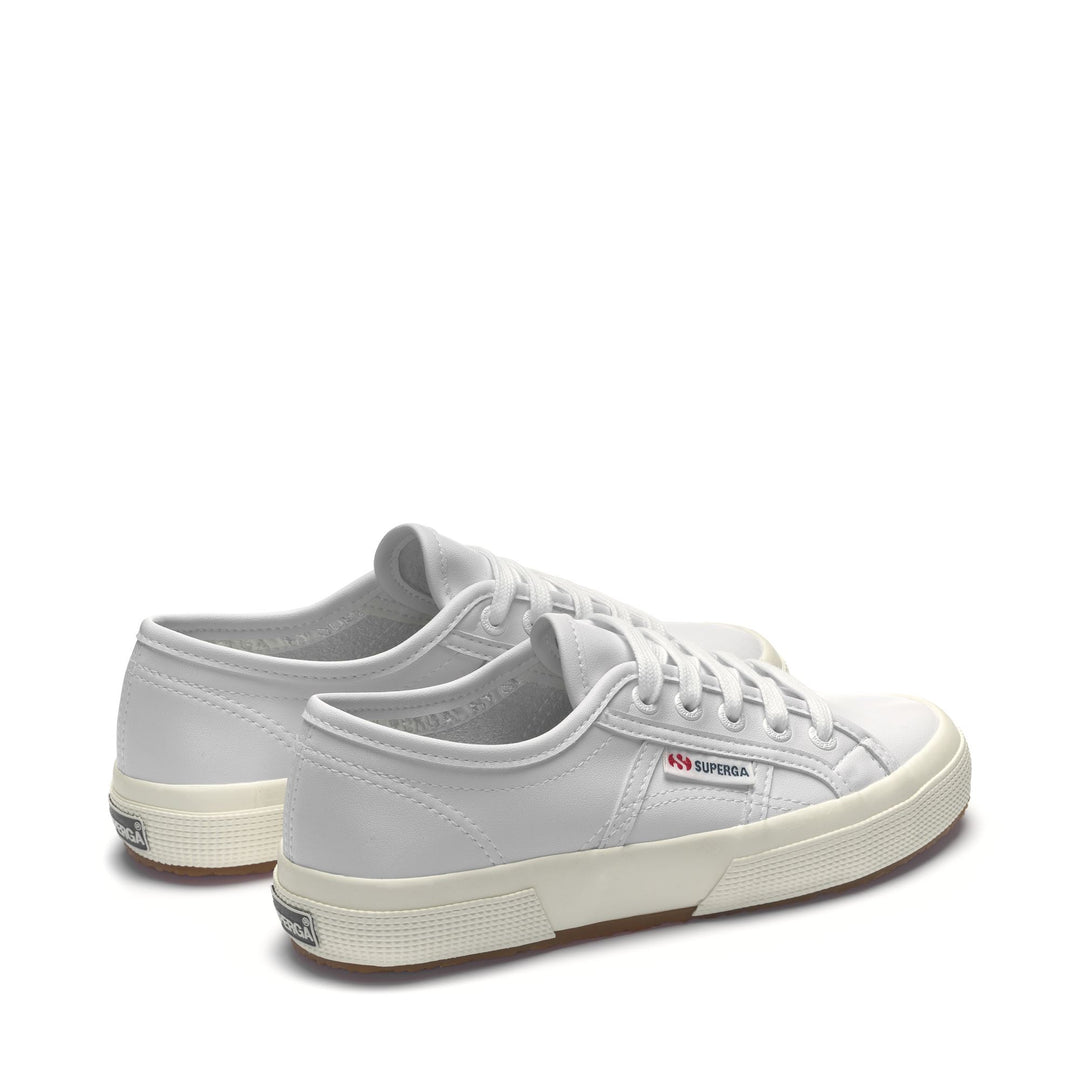 Le Superga Unisex 2750 VEGAN MATERIAL Sneaker OPTICAL WHITE-FAVORIO Dressed Side (jpg Rgb)		