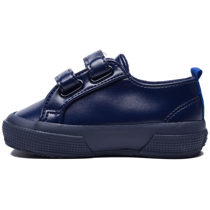 Le Superga Kid unisex 2750-SOFTSYNSTRAPJ Sneaker BLUE NAVY-BLUE ROYAL Dressed Side (jpg Rgb)		