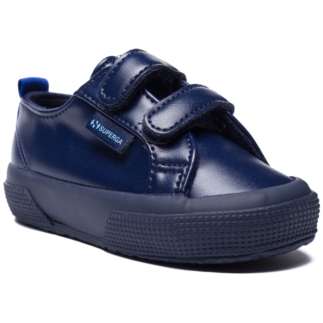 Le Superga Kid unisex 2750-SOFTSYNSTRAPJ Sneaker BLUE NAVY-BLUE ROYAL Detail Double				