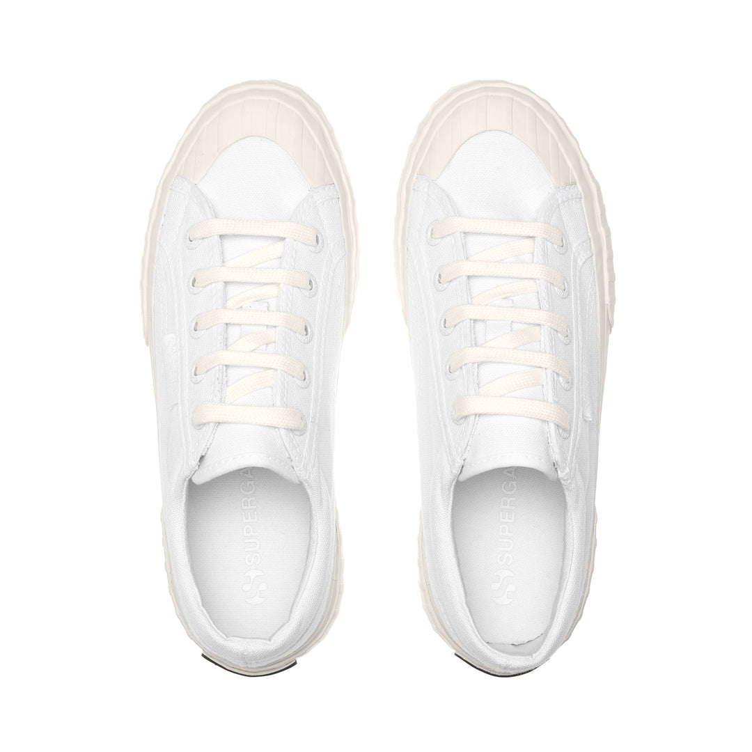 Sneakers Unisex 2630 STRIPE MULTICOLOR LOGO Low Cut WHITE MULTICOLOR Dressed Back (jpg Rgb)		