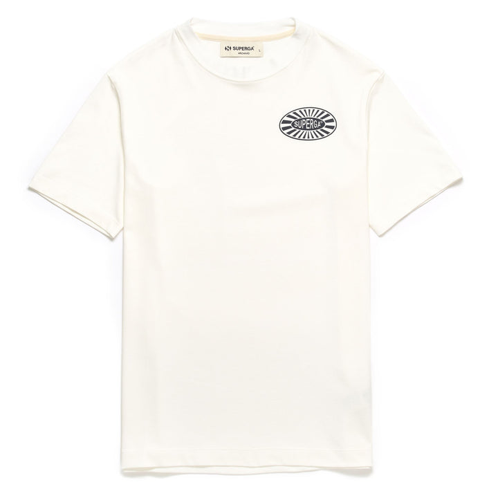 T-ShirtsTop Unisex SUPERGA RAGGIERA 50S T-Shirt OFF WHITE-NAVY Photo (jpg Rgb)			