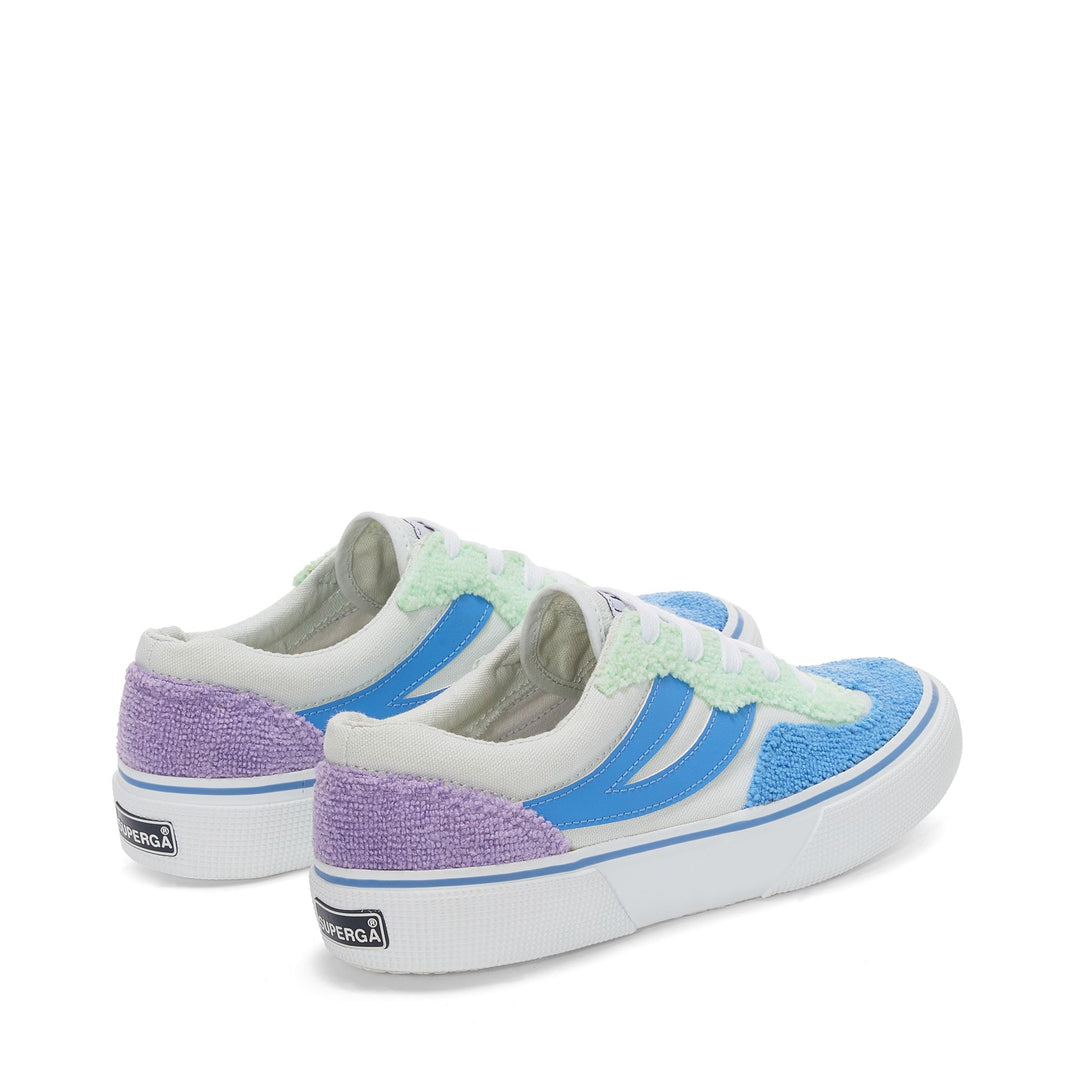 Sneakers Woman 2941 REVOLLEY TERRY CLOTH Low Cut AZURE ICE-VIOLET LILLA-GREEN LT-BLUE LT Dressed Side (jpg Rgb)		