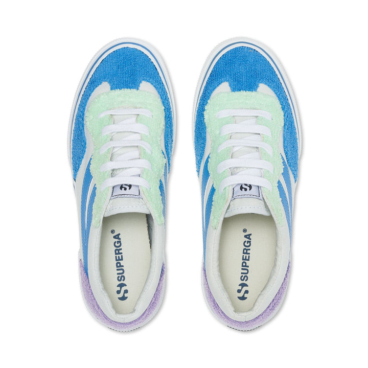 Sneakers Woman 2941 REVOLLEY TERRY CLOTH Low Cut AZURE ICE-VIOLET LILLA-GREEN LT-BLUE LT Dressed Back (jpg Rgb)		