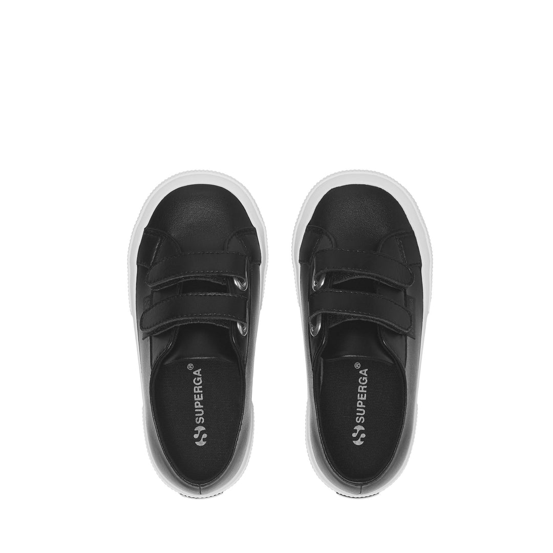 Children's Black Sneakers with Cotton Upper main