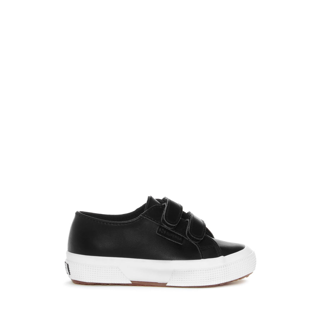 Zapatillas negras para niños con parte superior de algodón 01