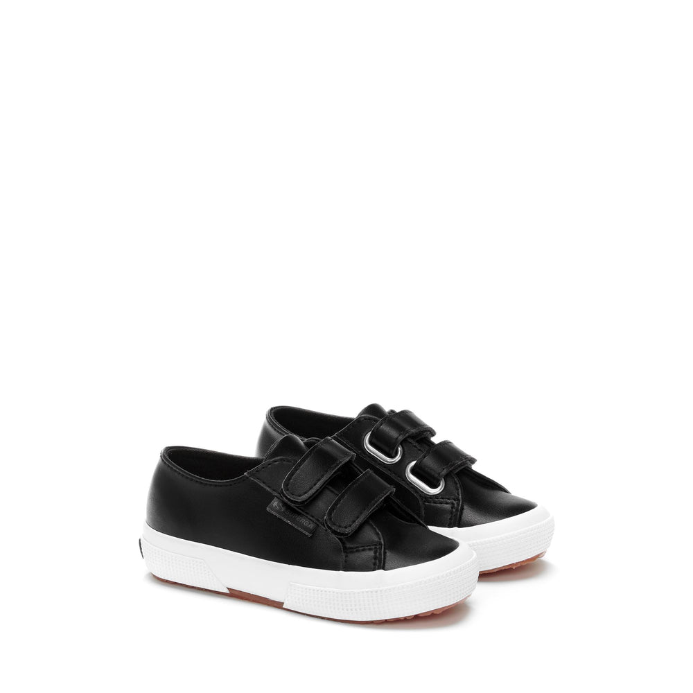 Zapatillas negras para niños con parte superior de algodón 02