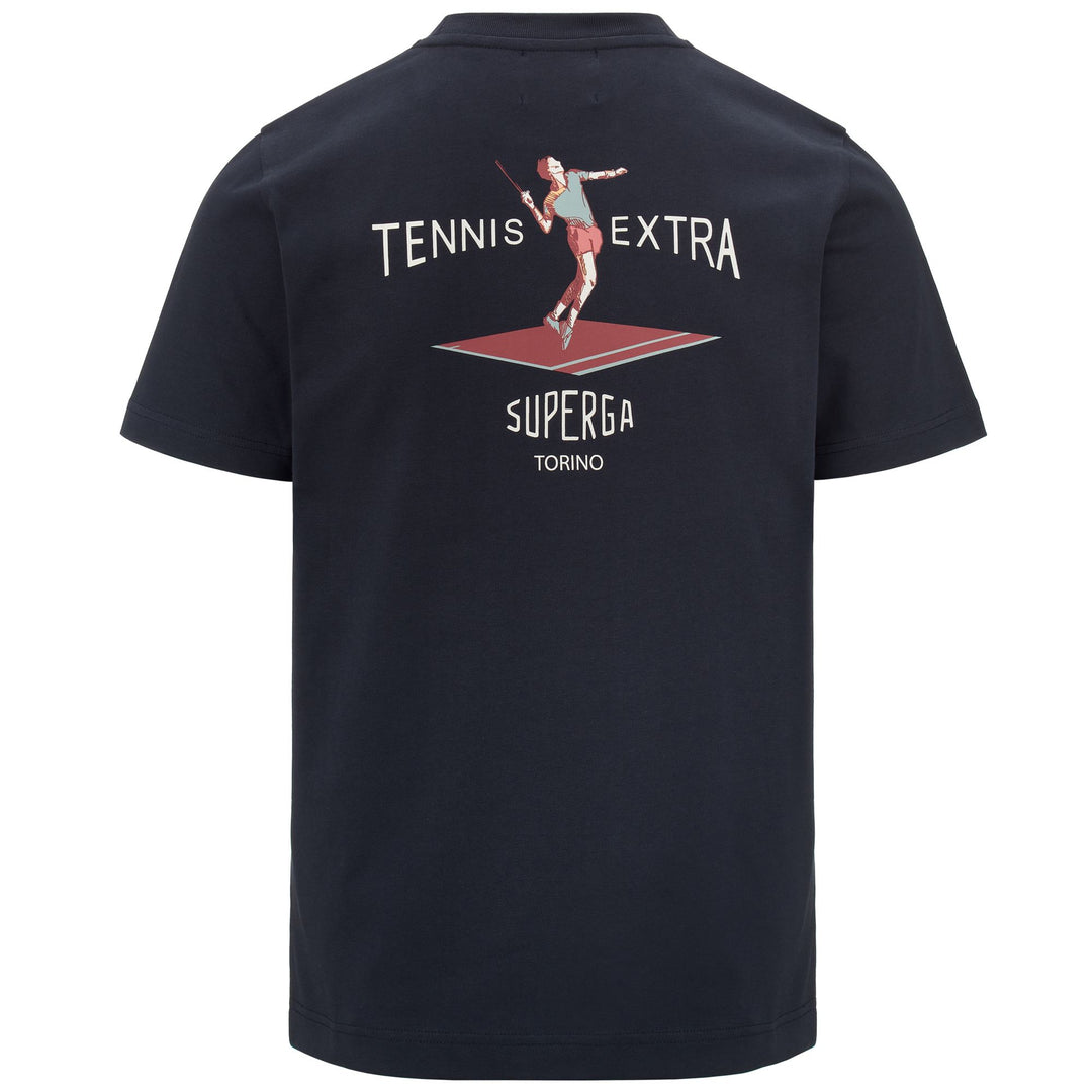 T-ShirtsTop Unisex T-SHIRT SUPERGA ARCHIVIO TENNIS PLAYER T-Shirt DK NAVY-TENNIS PLAYER Dressed Side (jpg Rgb)		