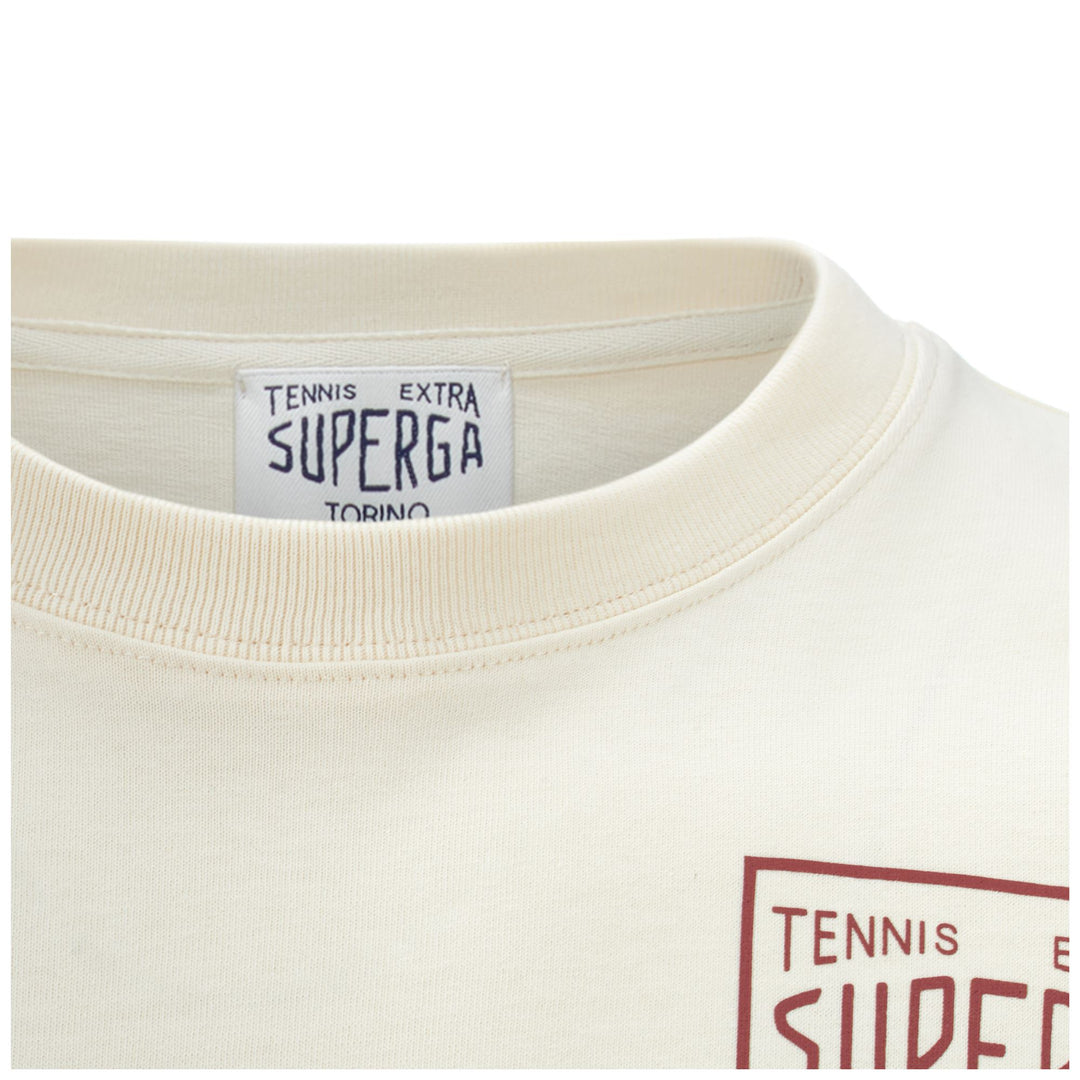 T-ShirtsTop Unisex T-SHIRT SUPERGA ARCHIVIO HISTORY LOGO T-Shirt BEIGE RAW-PICANTE Dressed Back (jpg Rgb)		