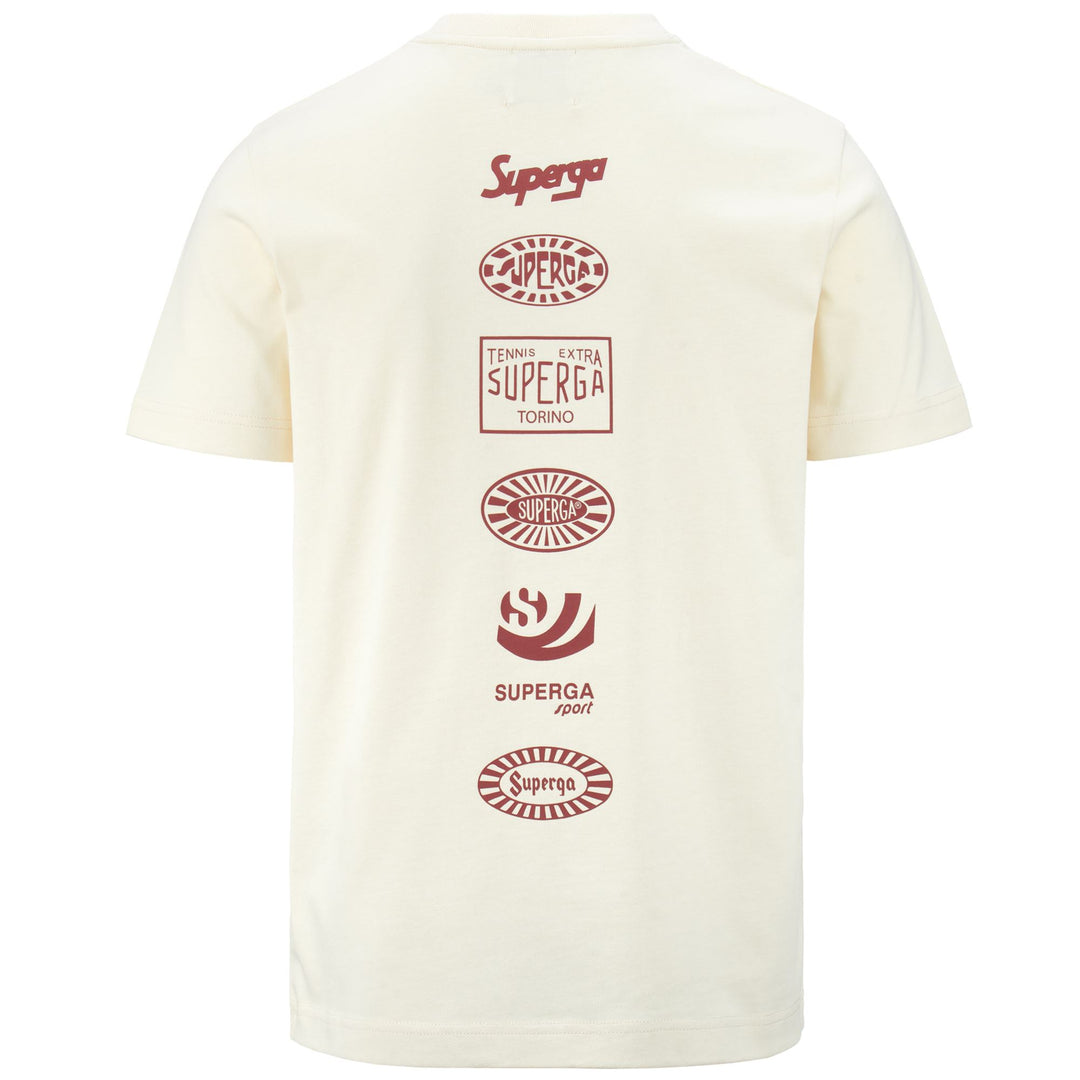 T-ShirtsTop Unisex T-SHIRT SUPERGA ARCHIVIO HISTORY LOGO T-Shirt BEIGE RAW-PICANTE Dressed Side (jpg Rgb)		
