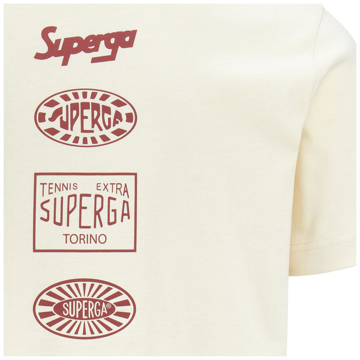 T-ShirtsTop Unisex T-SHIRT SUPERGA ARCHIVIO HISTORY LOGO T-Shirt BEIGE RAW-PICANTE Detail (jpg Rgb)			