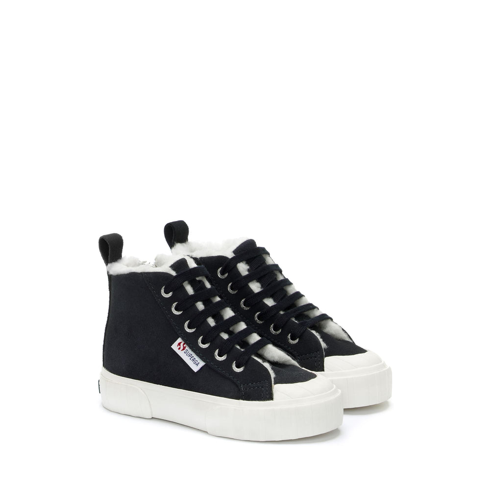 Sneakers da bambino blu con tomaia in pelle scamosciata 02