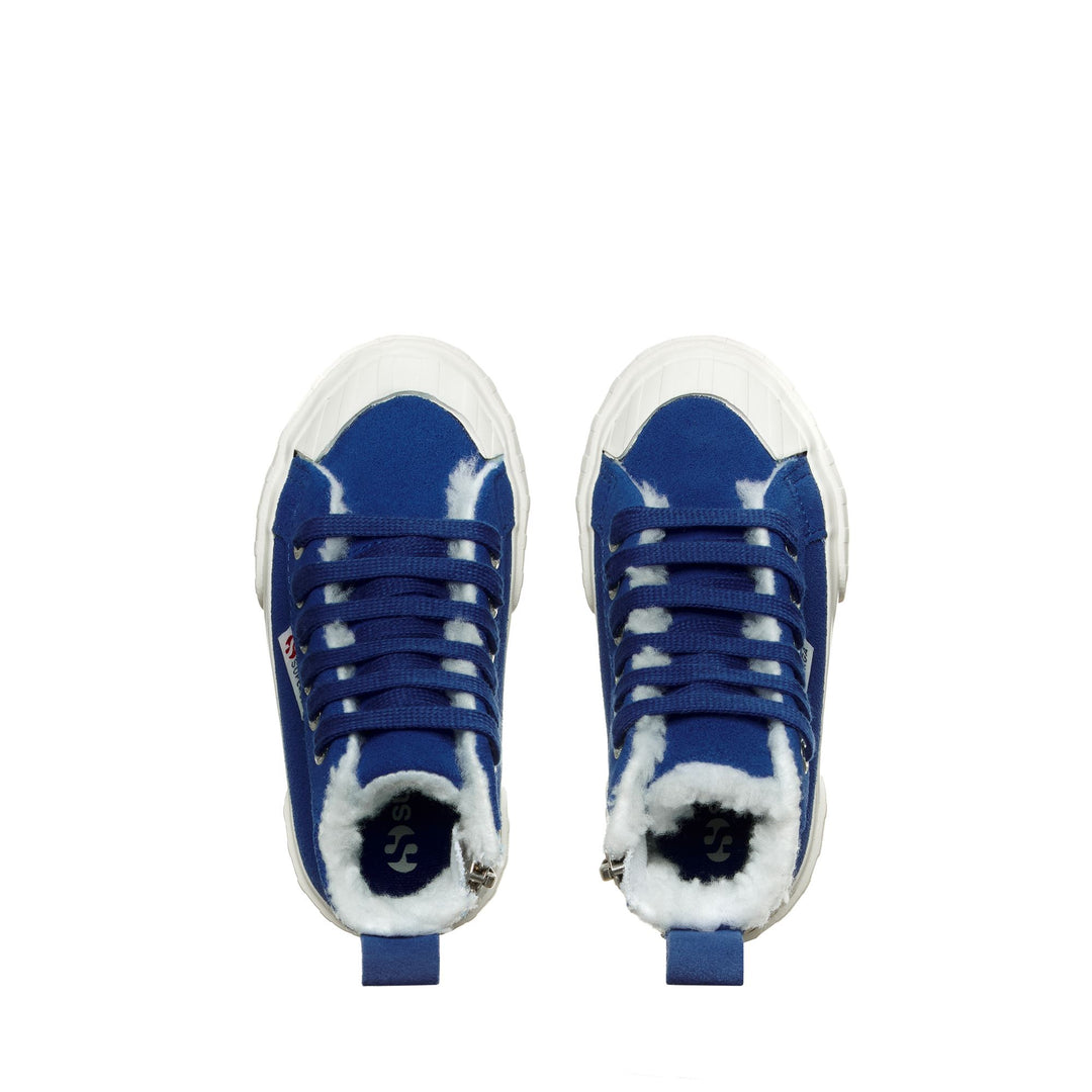 Mid Cut Sneakers für Kinder in Blau mit Obermaterial aus Wildleder main