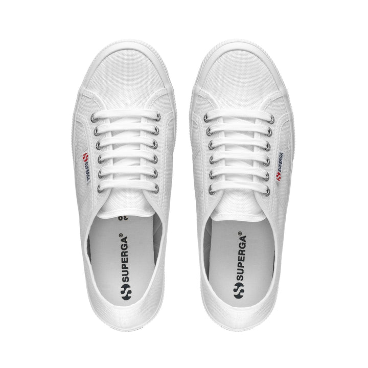 Le Superga Unisex 2750 NEW PLUS Sneaker WHITE Dressed Back (jpg Rgb)		