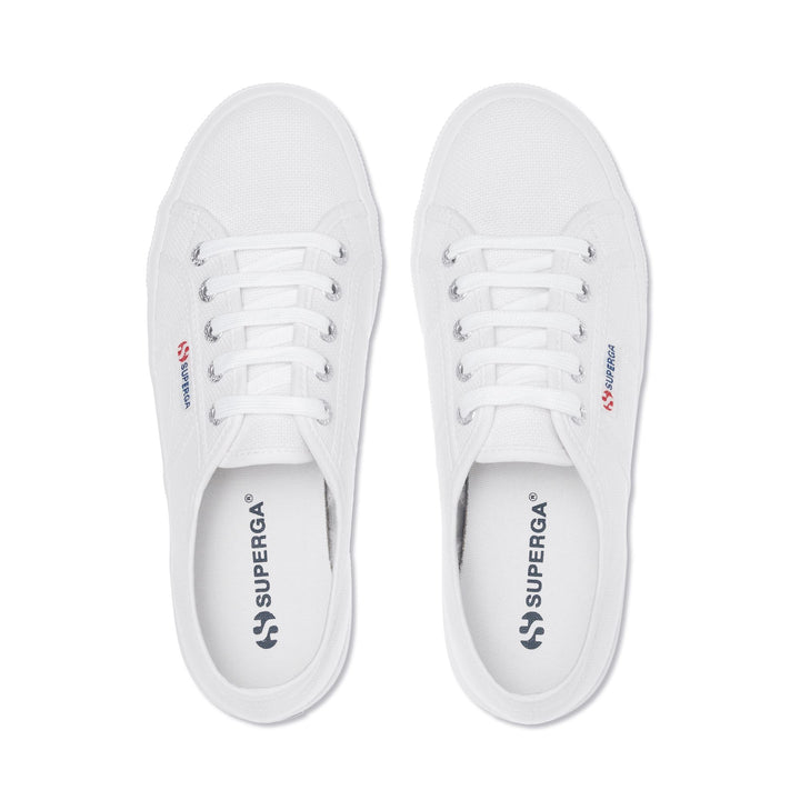 Le Superga Unisex 2730 MID PLATFORM Sneaker WHITE Dressed Back (jpg Rgb)		