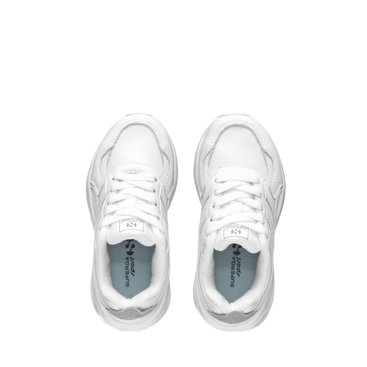 Children's Low Cut Sneakers White with Nylon Upper 4