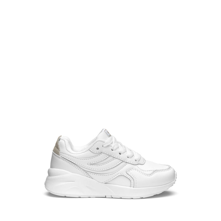 Children's Low Cut Sneakers White with Nylon Upper 1