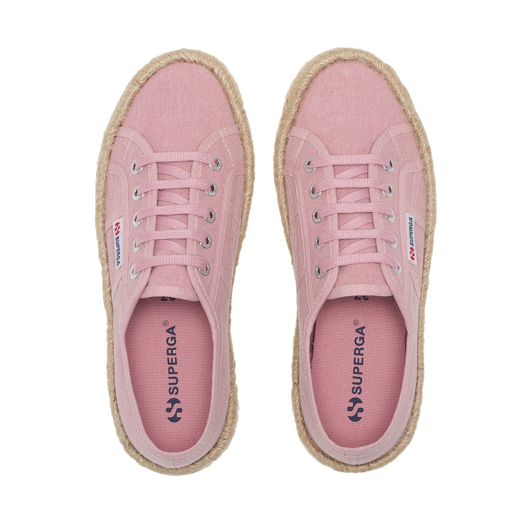 Woman's Low Cut Pink Sneakers with Cotton Upper main