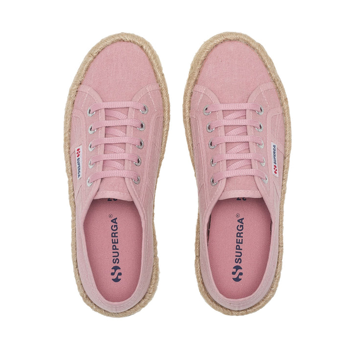 Woman's Low Cut Pink Sneakers with Cotton Upper 4