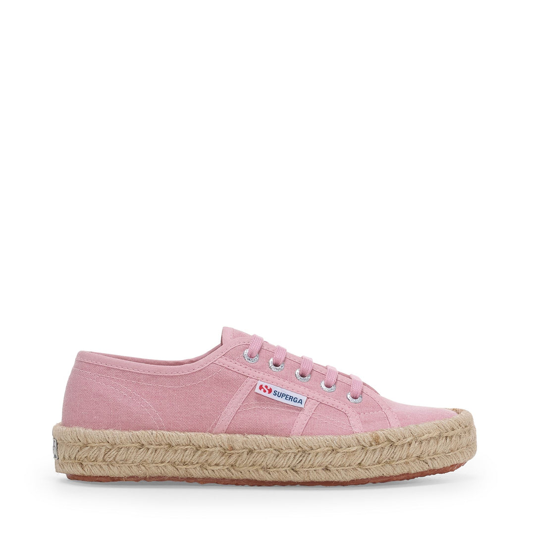 Zapatillas rosas de corte bajo para mujer con parte superior de algodón 01