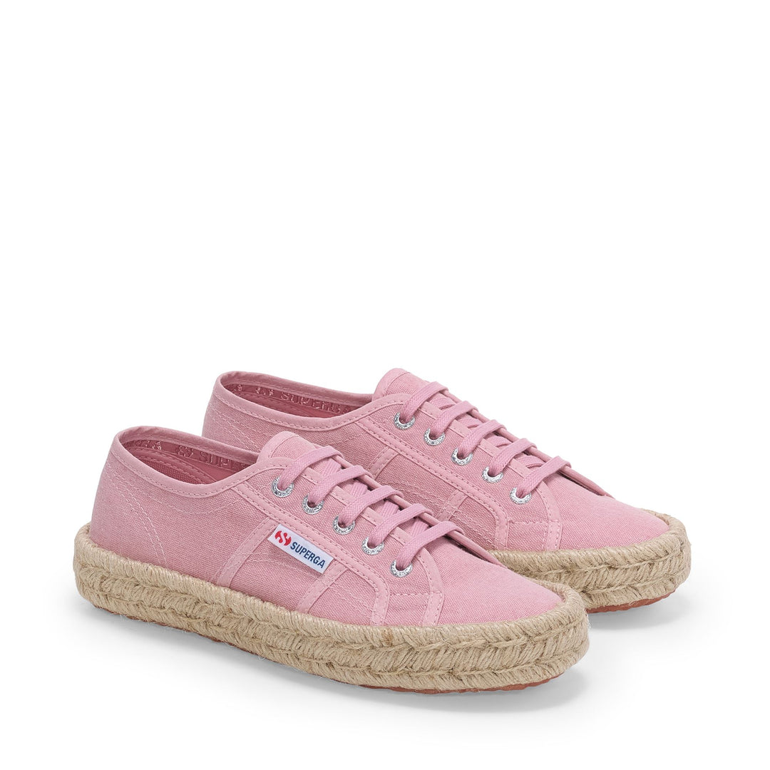 Woman's Low Cut Pink Sneakers with Cotton Upper main