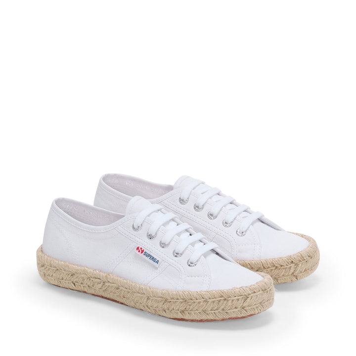 Sneakers classiche bianche da donna con tomaia in cotone 2
