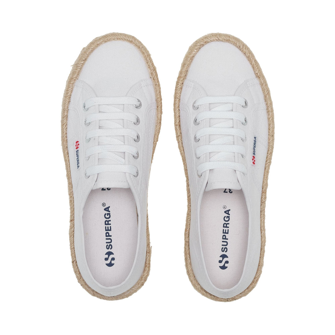 Klassische weiße Damen-Sneaker mit Baumwoll-Obermaterial main