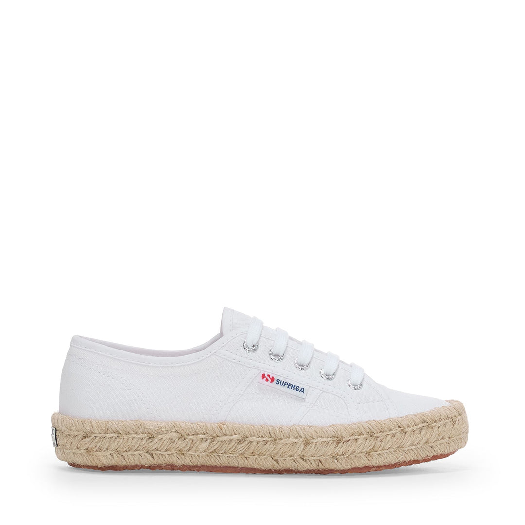 Zapatillas clásicas blancas para mujer con parte superior de algodón 01