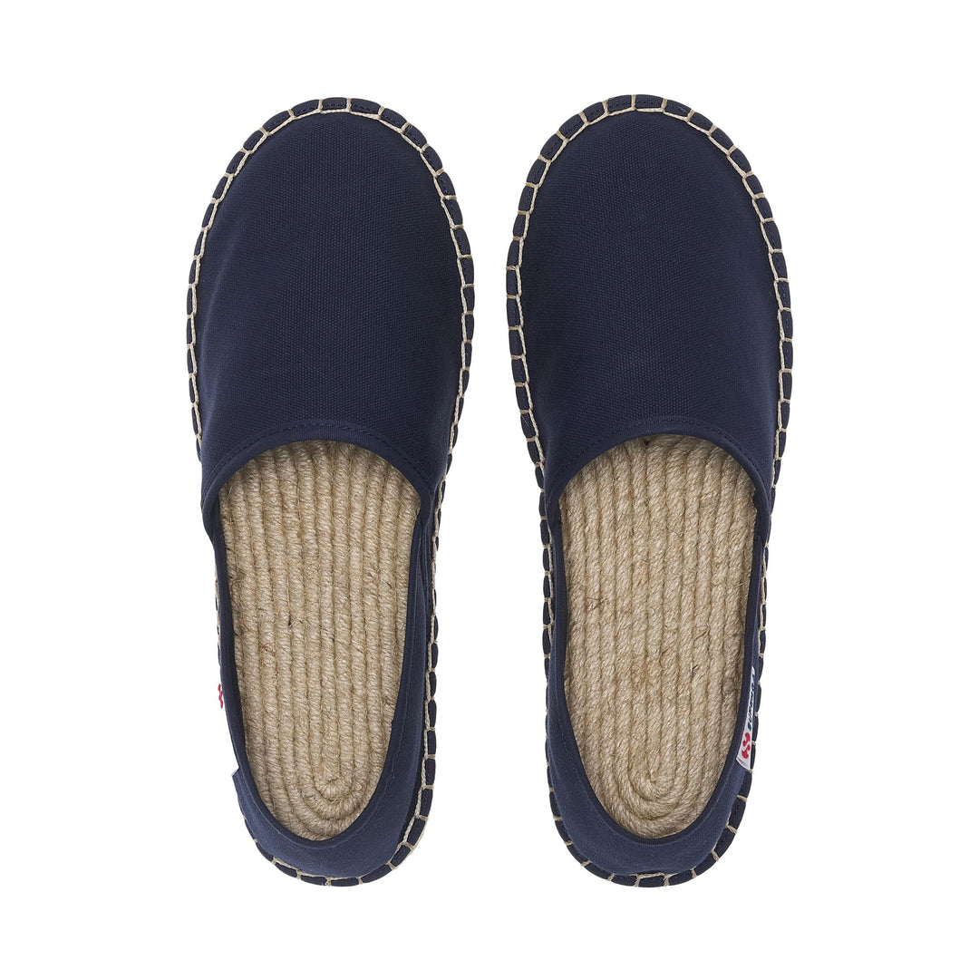 Unisex blaue Espadrilles mit Obermaterial aus Baumwolle main