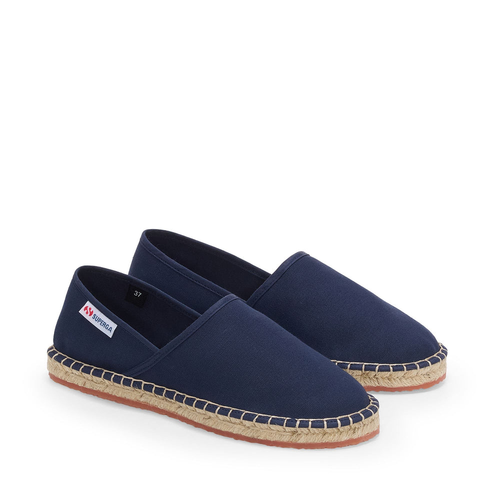Espadrilles bleues unisexes à tige en coton 02