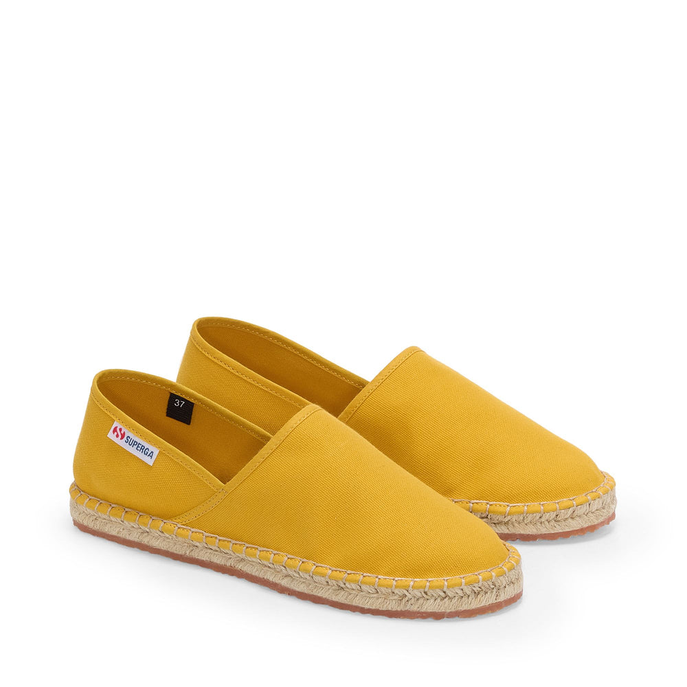 Espadrillas unisex gialle con tomaia in cotone 02