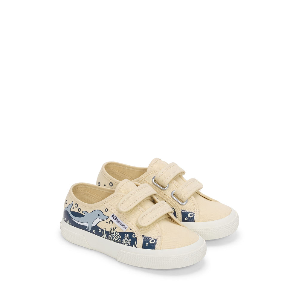 Children's Low Cut Beige Sneakers with Cotton Upper 02