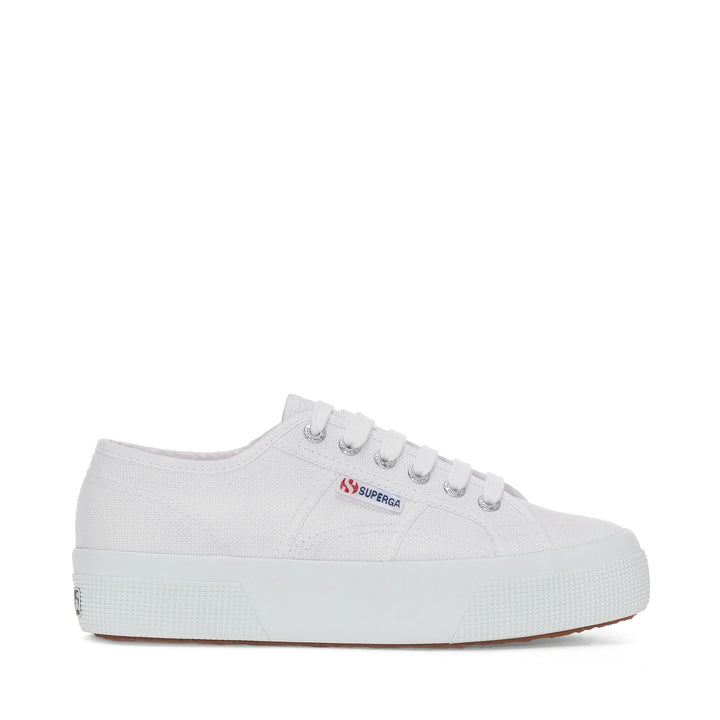 Unisex White Platform Sneakers with Cotton Upper 1
