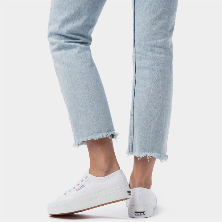 Unisex White Platform Sneakers with Cotton Upper 7