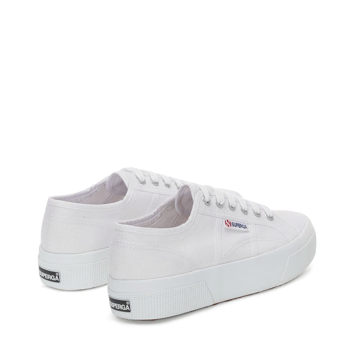 Unisex White Platform Sneakers with Cotton Upper 3