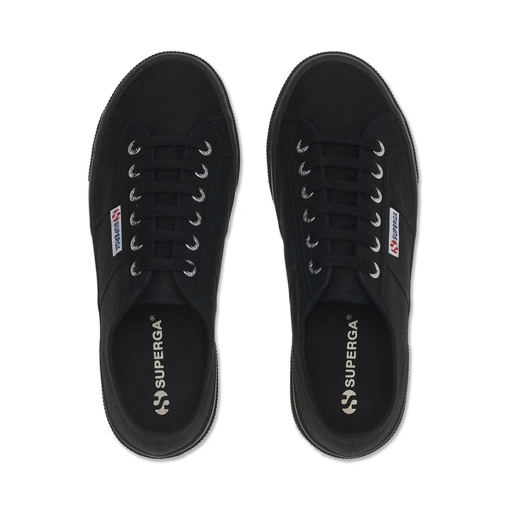 Zapatillas unisex de plataforma negras con parte superior de algodón 4