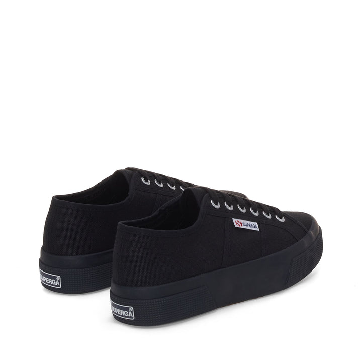 Zapatillas unisex de plataforma negras con parte superior de algodón 3