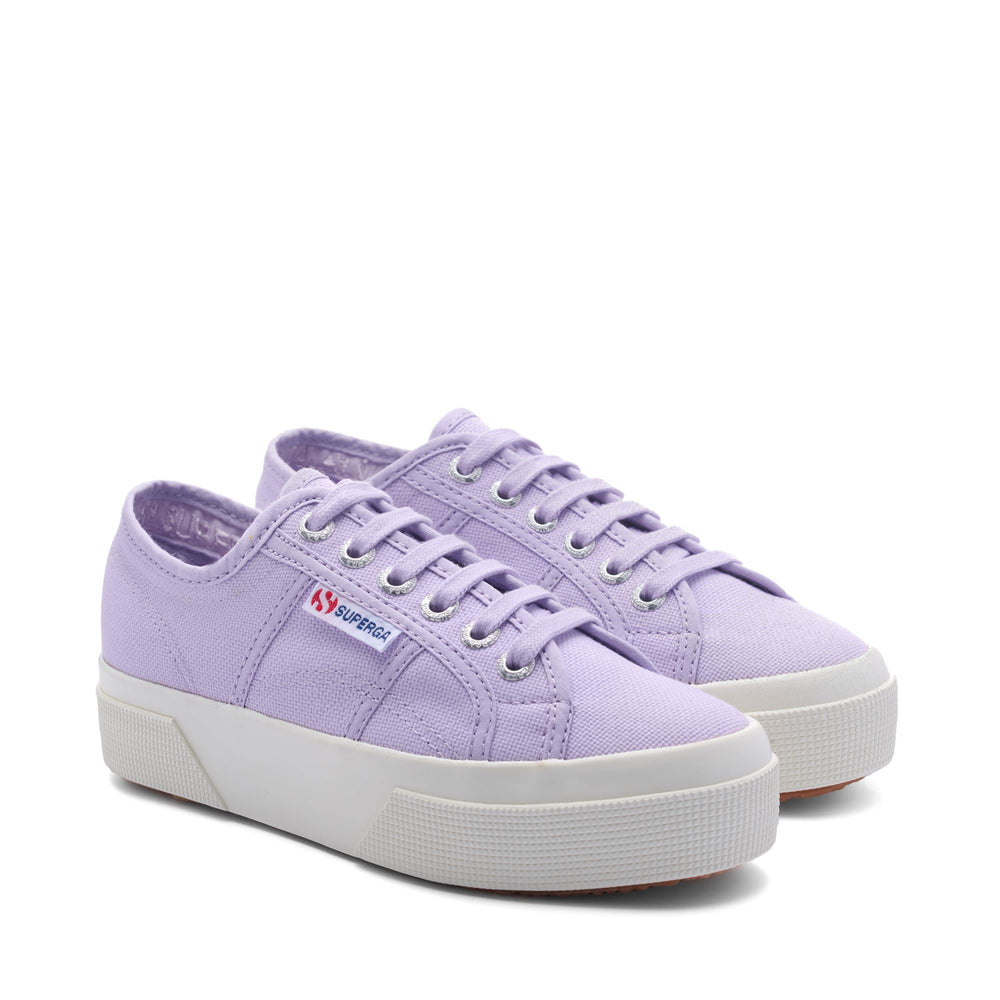 Unisex Violet Platform Sneakers with Cotton Upper 02