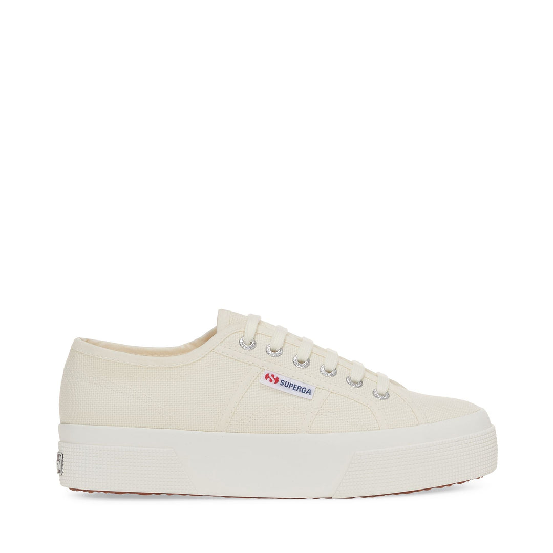 Unisex Beige Platform Sneakers with Cotton Upper 01