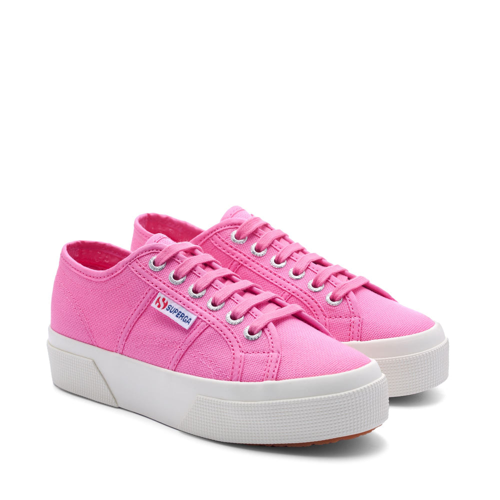 Unisex Pink Platform Sneakers with Cotton Upper 02