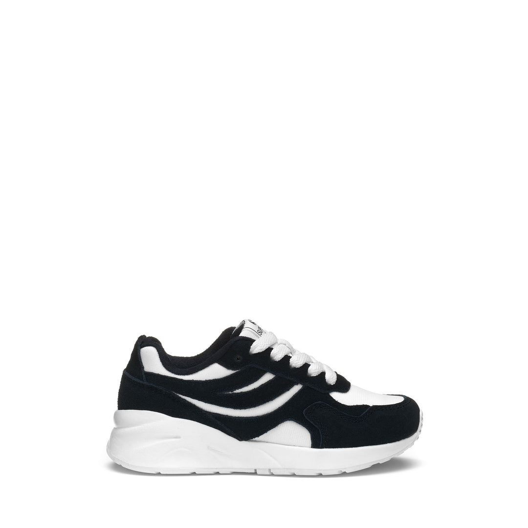 Sneakers basse per bambini bianche con tomaia in nylon 01