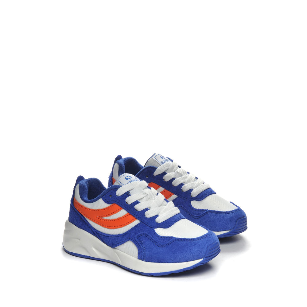 Sneakers basse blu per bambini con tomaia in nylon 02